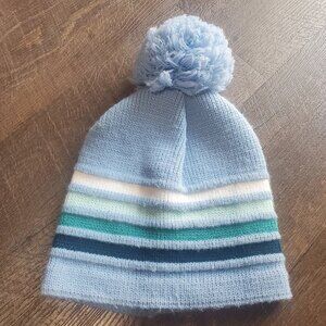 Vintage blue striped Wigwam beanie